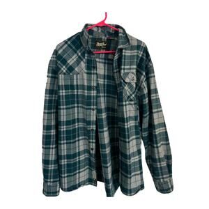 Howler Brothers blue and White Plaid Casual Button Down Shirt